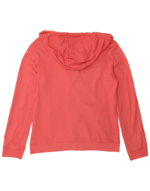 Adidas Damen Graphic Zip Hoodie Pullover UK 12/14 Mittelrosa Baumwolle