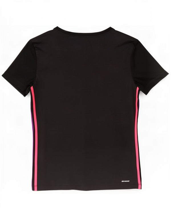 Adidas Damen Climacool T-Shirt Top UK 12/14 Medium Schwarz Polyester