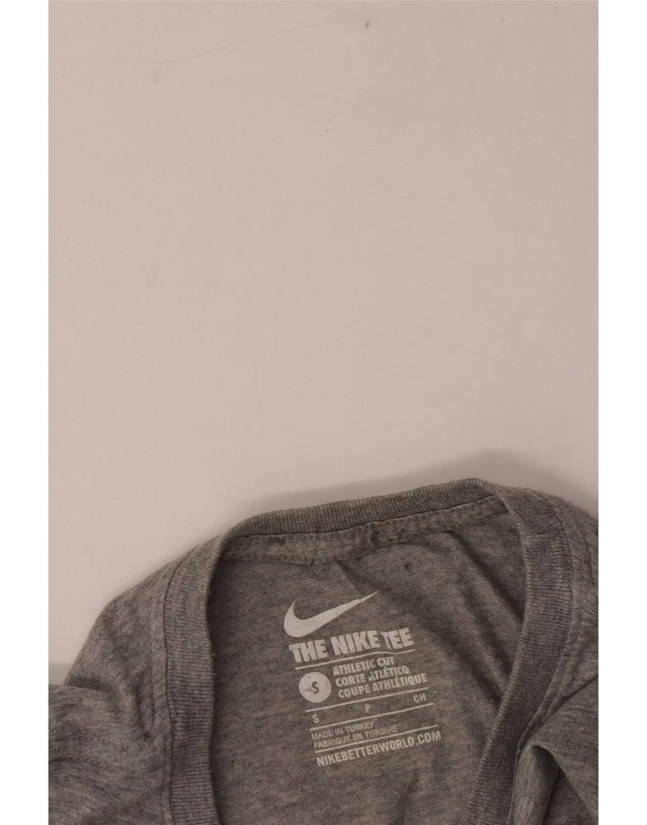 Nike Herren Athletic Cut T-Shirt Top Small Grau meliert