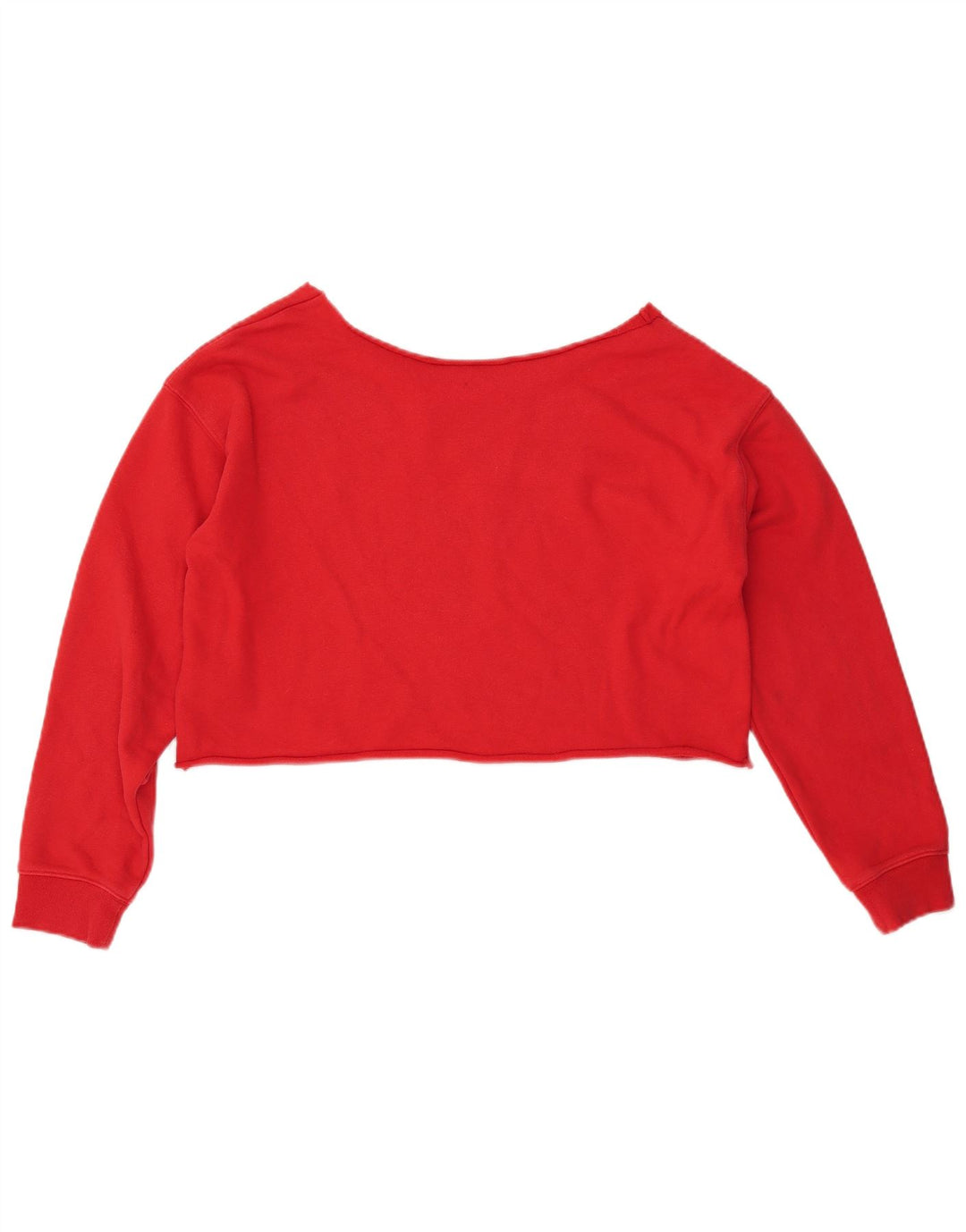 LEVI'S Damen-Sweatshirt mit übergroßem, bauchfreiem Grafikmuster, UK 6 XS, rote Baumwolle