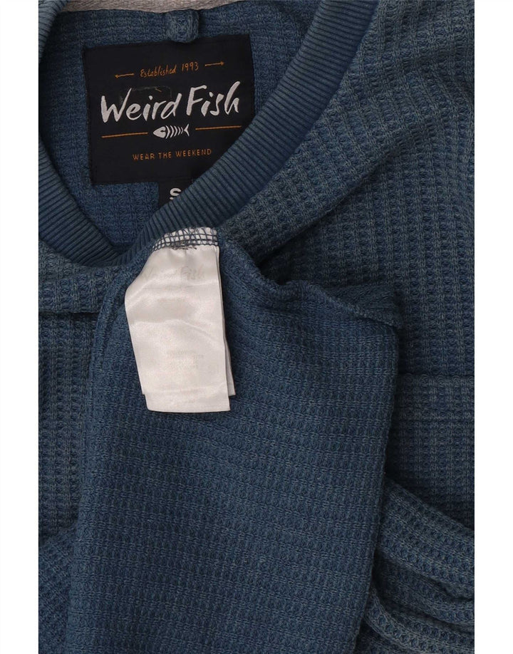 Weird Fish Herren-Sweatshirt, Pullover, Größe S, Blau, Baumwolle