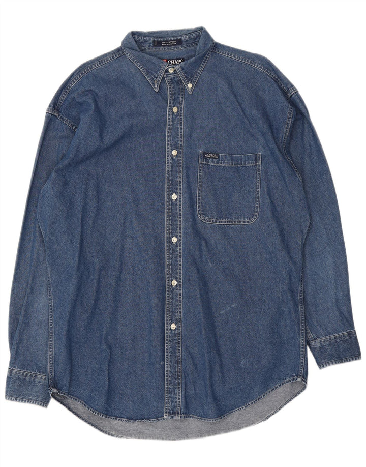 Chaps Ralph Lauren Herren-Jeanshemd, große blaue Baumwolle