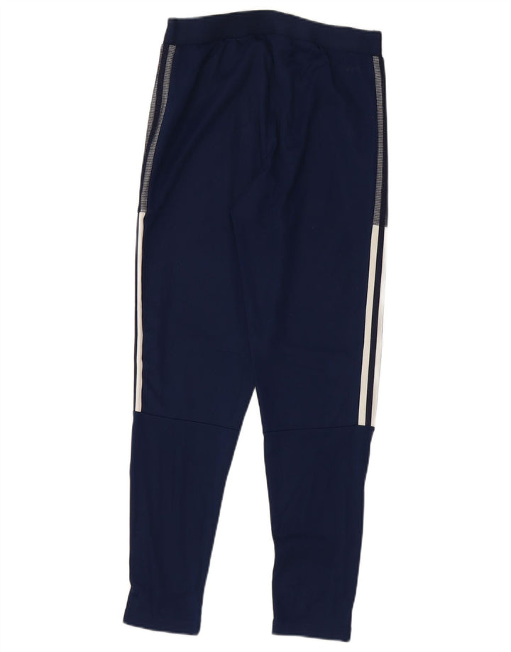 ADIDAS Mens Tracksuit Trousers Small  Navy Blue Polyester