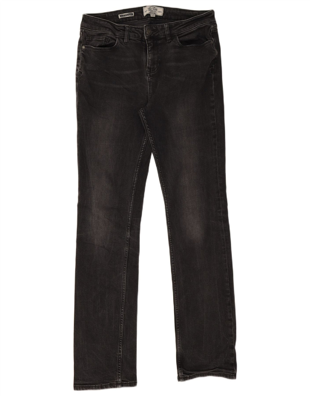 Fat Face Damen Straight Jeans UK 12 Medium W30 L31 Schwarze Baumwolle