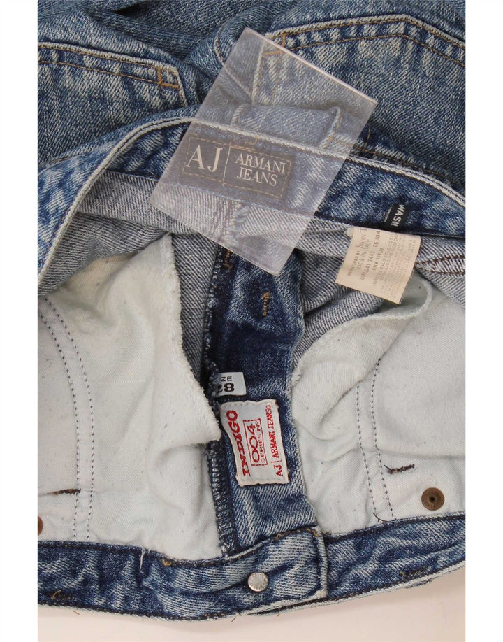 Armani Damen Straight Jeans W28 L28 Blaue Baumwolle