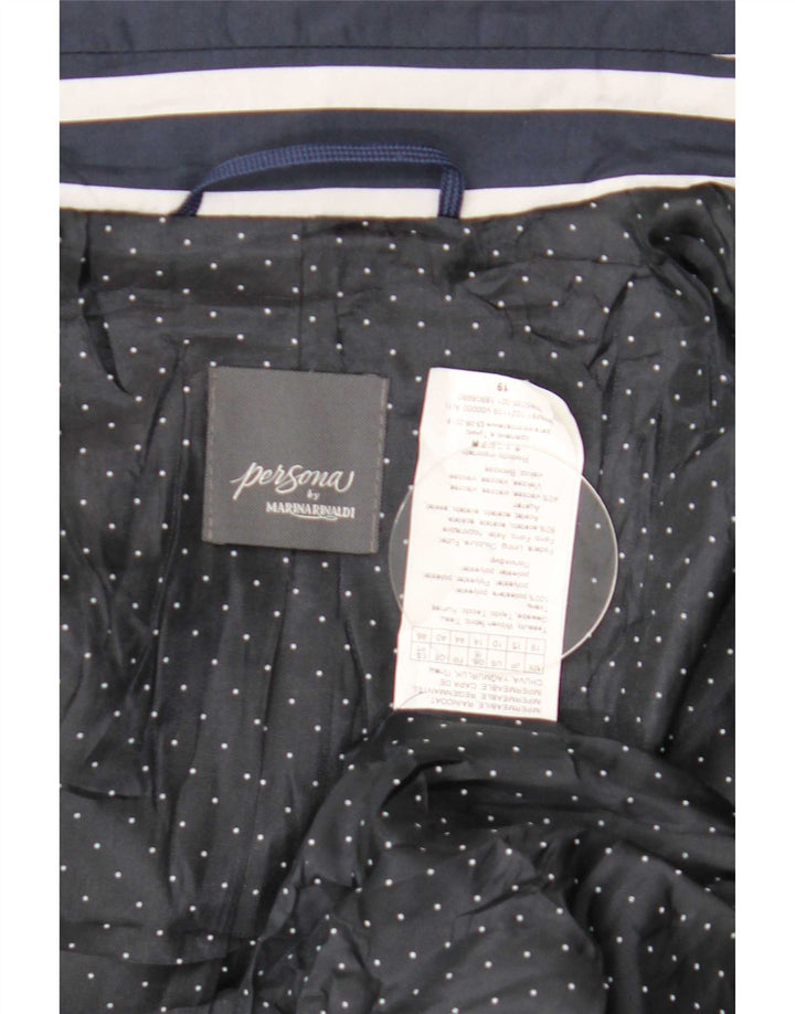 Persona By Marina Rinaldi Damen Zweireihiger Mantel Größe 19 Small Navy Bl
