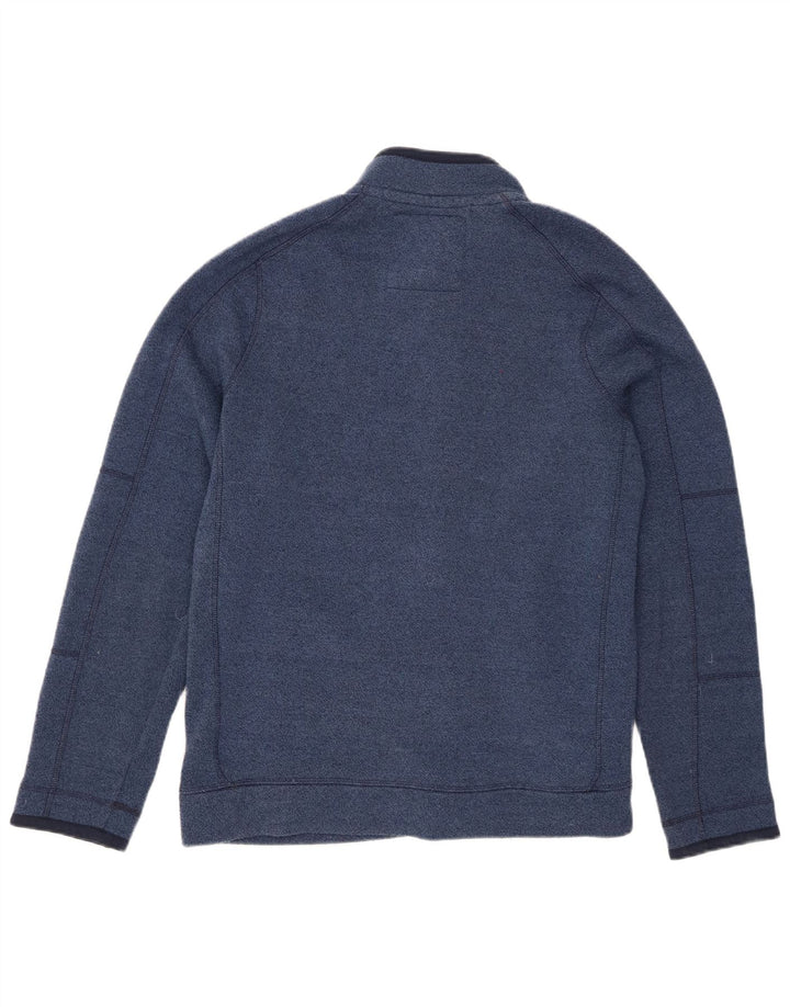 Weird Fish Herren-Trainingsanzug-Oberteil, große Jacke aus blau meliertem Polyester