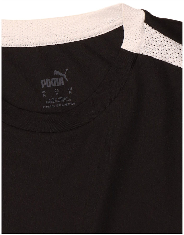 Puma Herren T-Shirt Top Medium Schwarz Colourblock