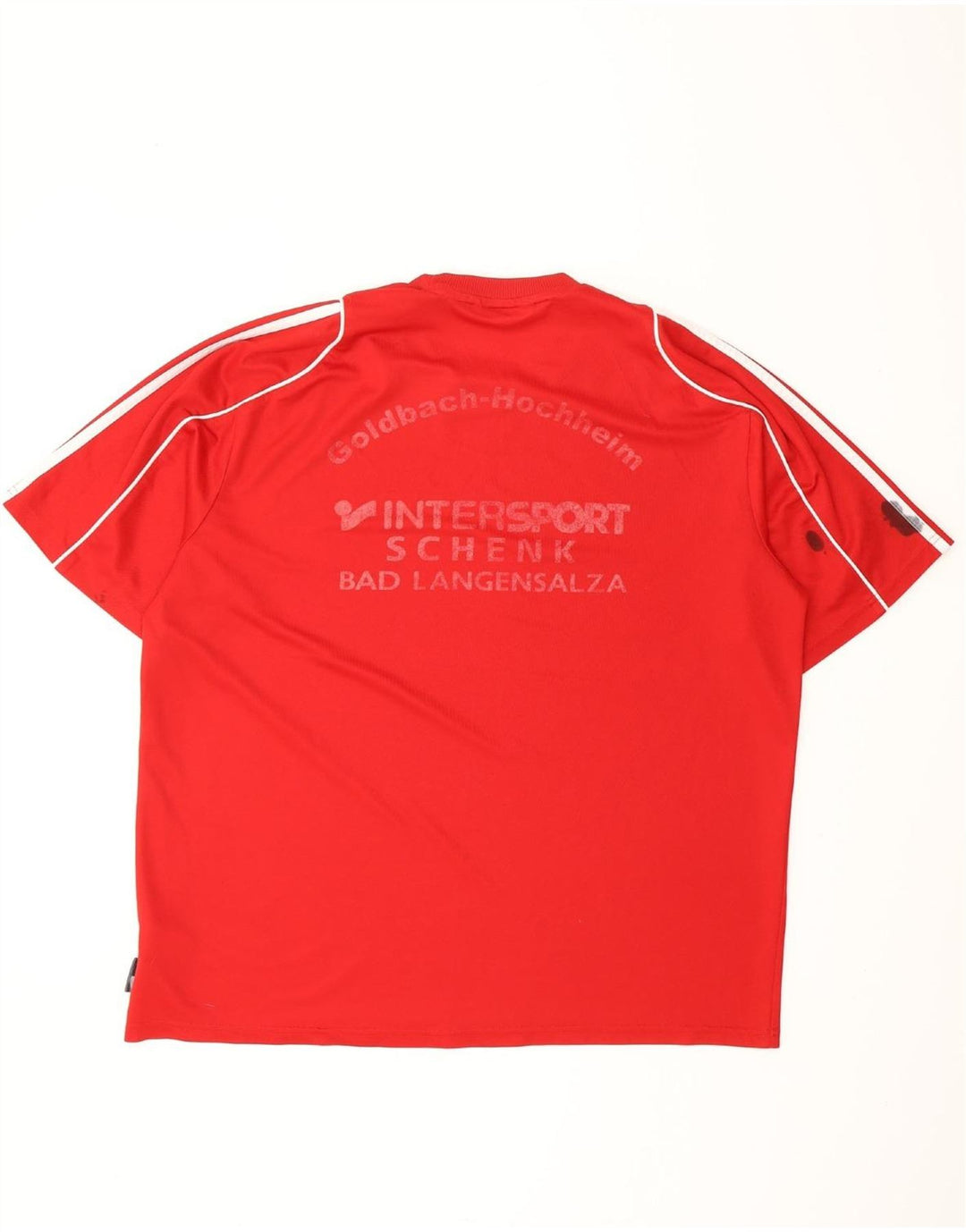 ADIDAS Herren Climalite Graphic T-Shirt Top XL Rot Polyester