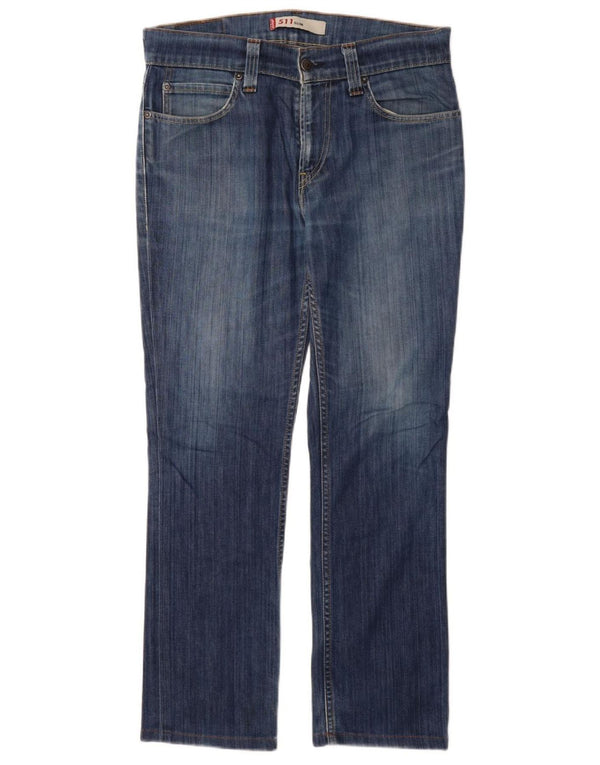 Levi's Damen 511 Slim Jeans W34 L30 Blau