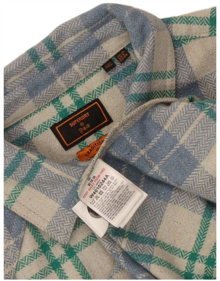 Superdry Damen-Flanellhemd in Übergröße, Gr. 10, klein, mehrfarbig, kariert