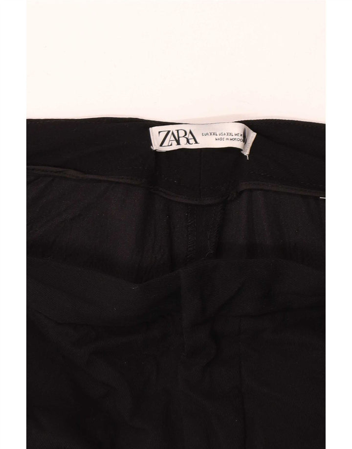 Zara Damen Bootcut Freizeithose 2XL W38 L32 Schwarz