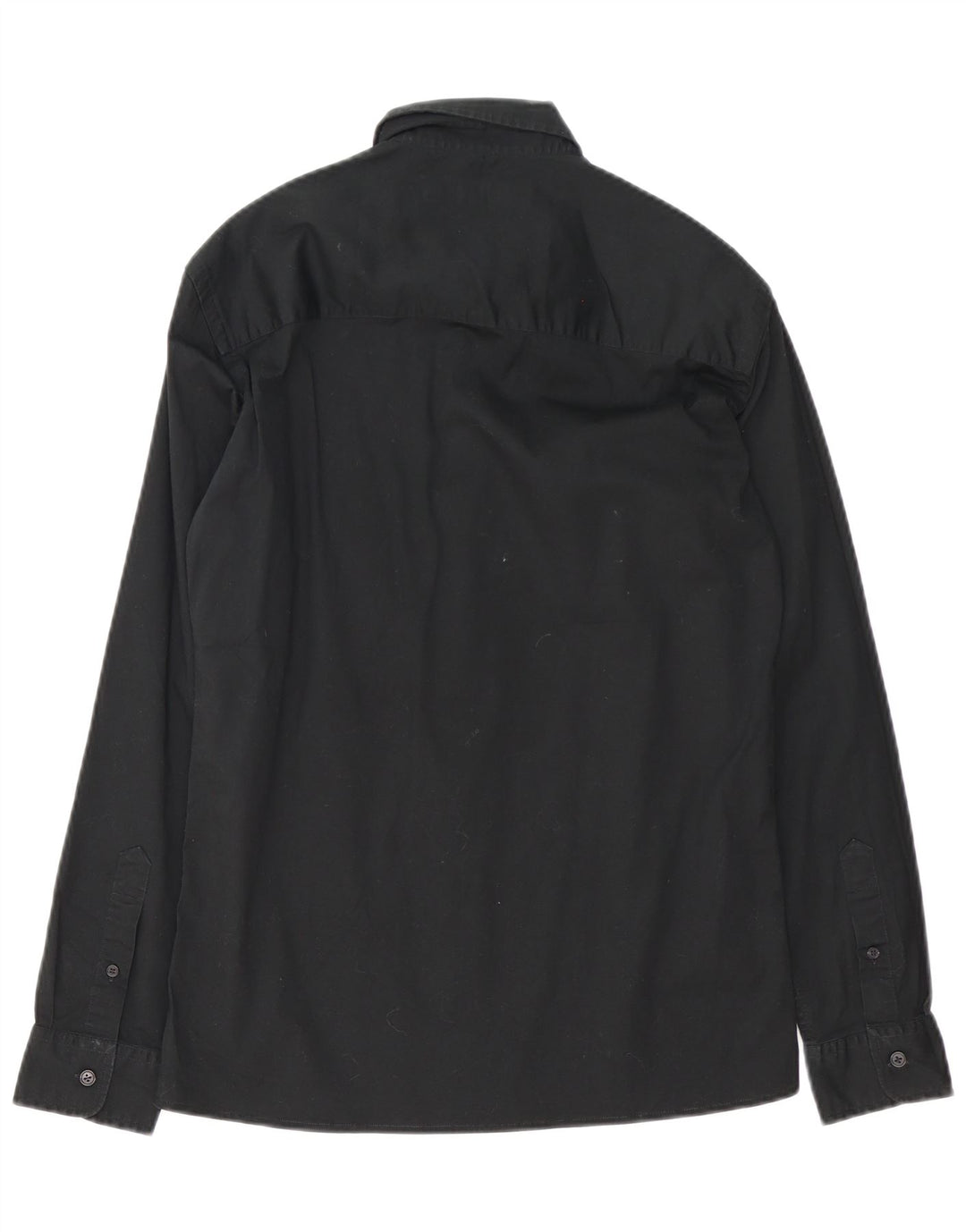French Connection Herren-Hemd, Größe S, schwarze Baumwolle