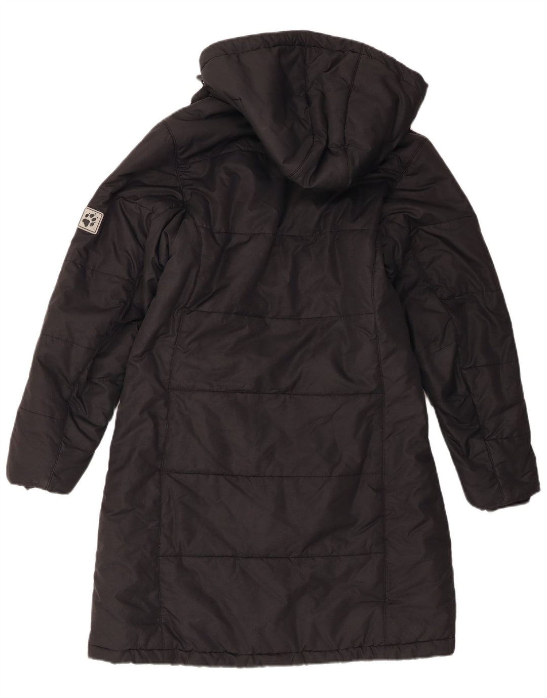 Jack Wolfskin Damen Kapuzenmantel, gepolstert, UK 10, Größe S, Schwarz, Polyester