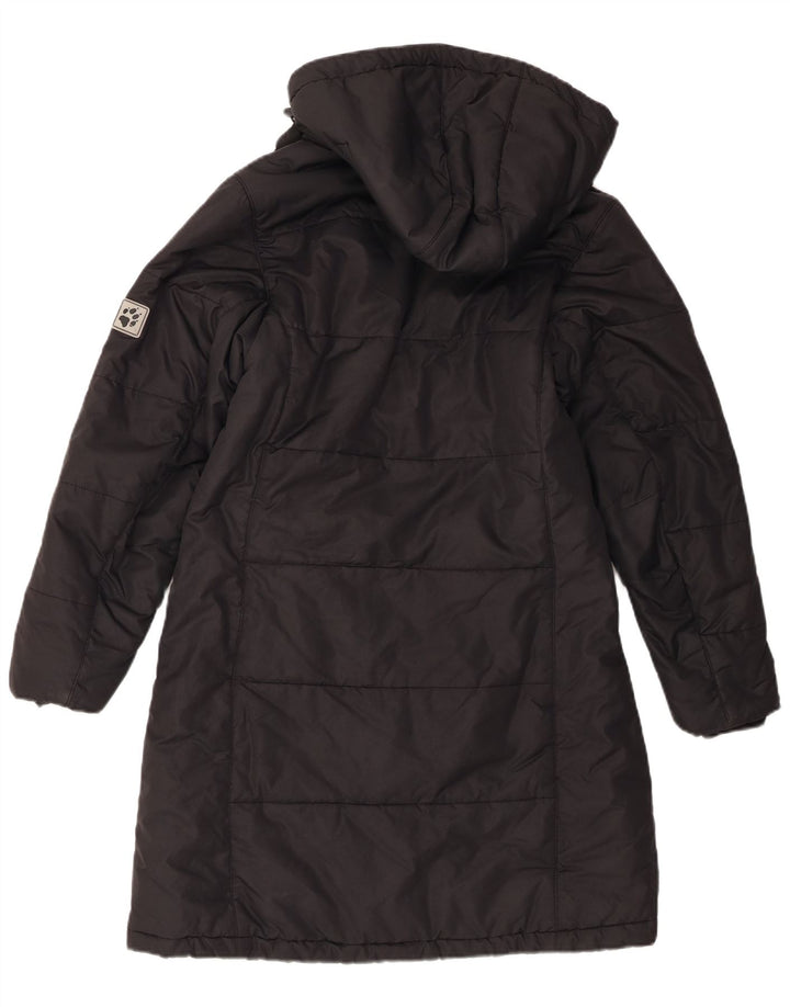 Jack Wolfskin Damen Kapuzenmantel, gepolstert, UK 10, Größe S, Schwarz, Polyester