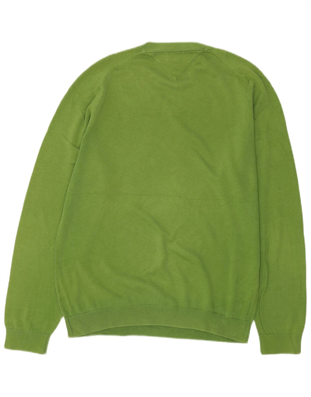 Tommy Hilfiger Herren-Pullover mit V-Ausschnitt, mittelgrün, Argyle/Diamant