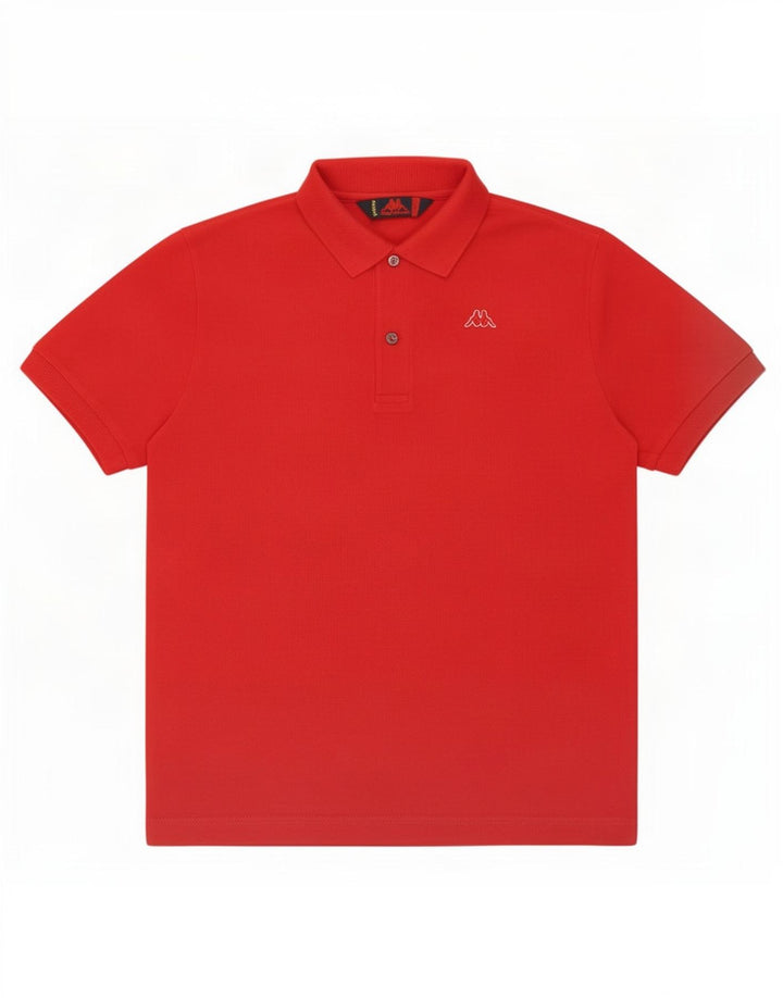 Kappa Herren-Poloshirt, klein, rote Baumwolle