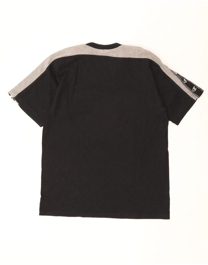 Champion Herren-T-Shirt mit Grafik, groß, Schwarz, Farbblock