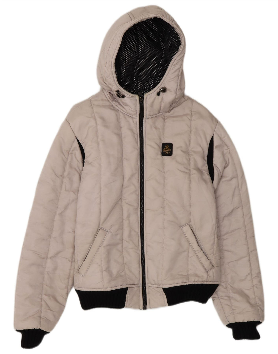 Refrigiwear wattierte Jungenjacke mit Kapuze, 13–14 Jahre, cremefarbenes Polyamid