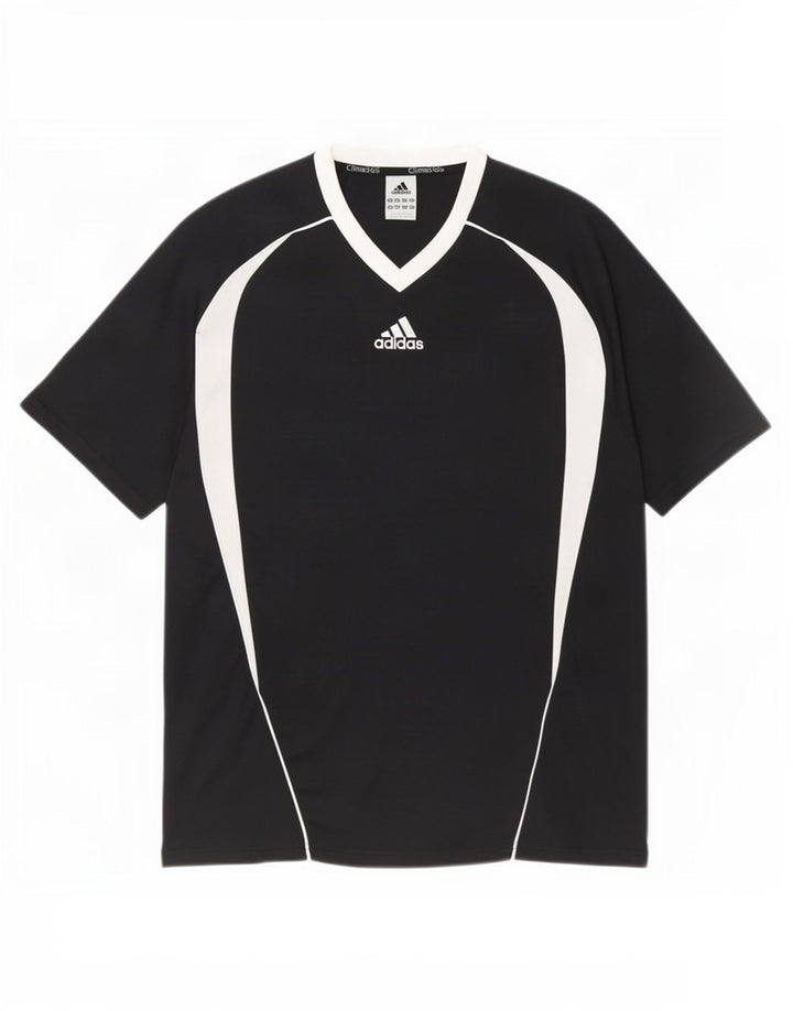 Adidas Herren Clima 365 Graphic T-Shirt Top Large Schwarz Colourblock Polyester