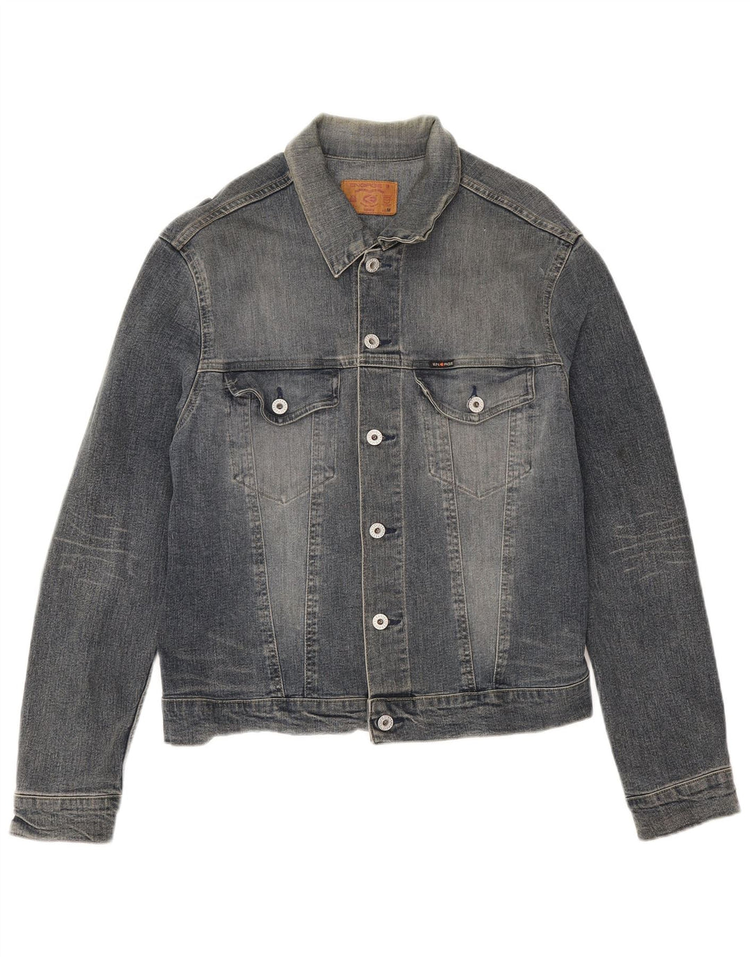 Energie Herren Jeansjacke UK 38 Mittelblaue Baumwolle