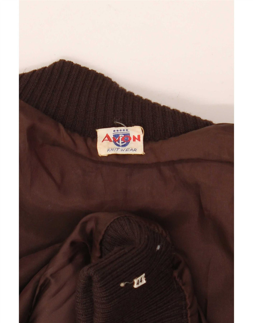 Vintage Damen Stricklederjacke IT 44 Mittelbraun