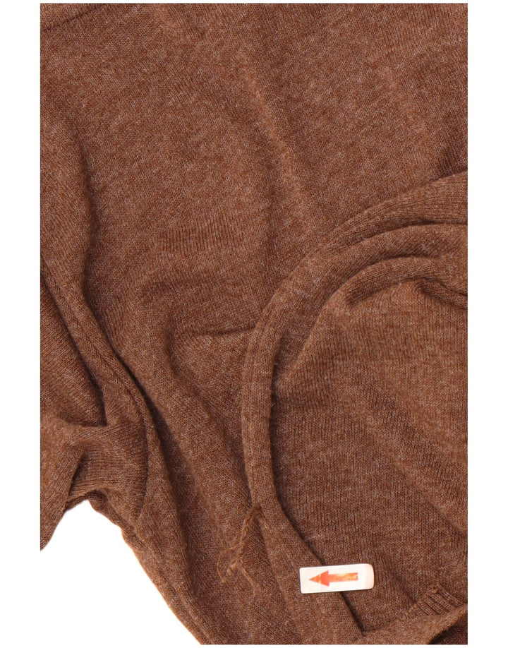 Zara Damen-Cardigan mit 3/4-Ärmeln, UK-Gr. 12, Mittelbraun