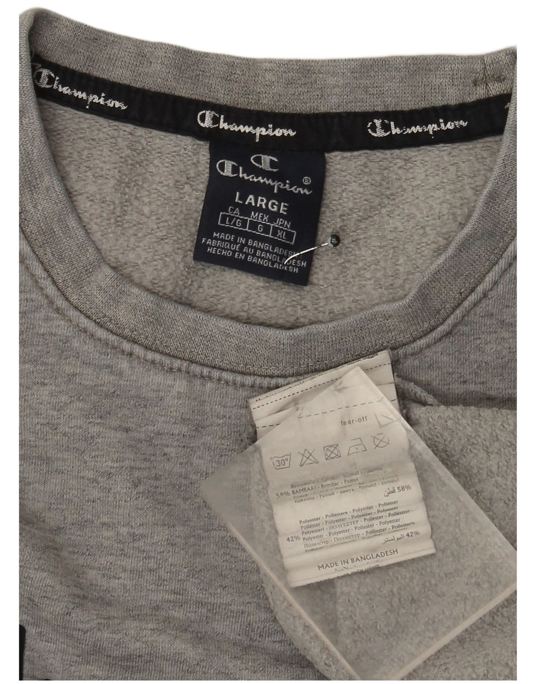 Champion Herren-Sweatshirt mit Grafik, groß, aus grauer Baumwolle