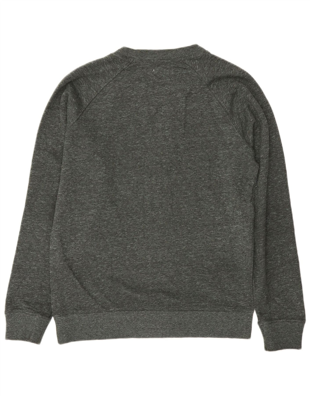 Reiss Herren-Sweatshirt-Pullover, klein, grün gefleckte Baumwolle