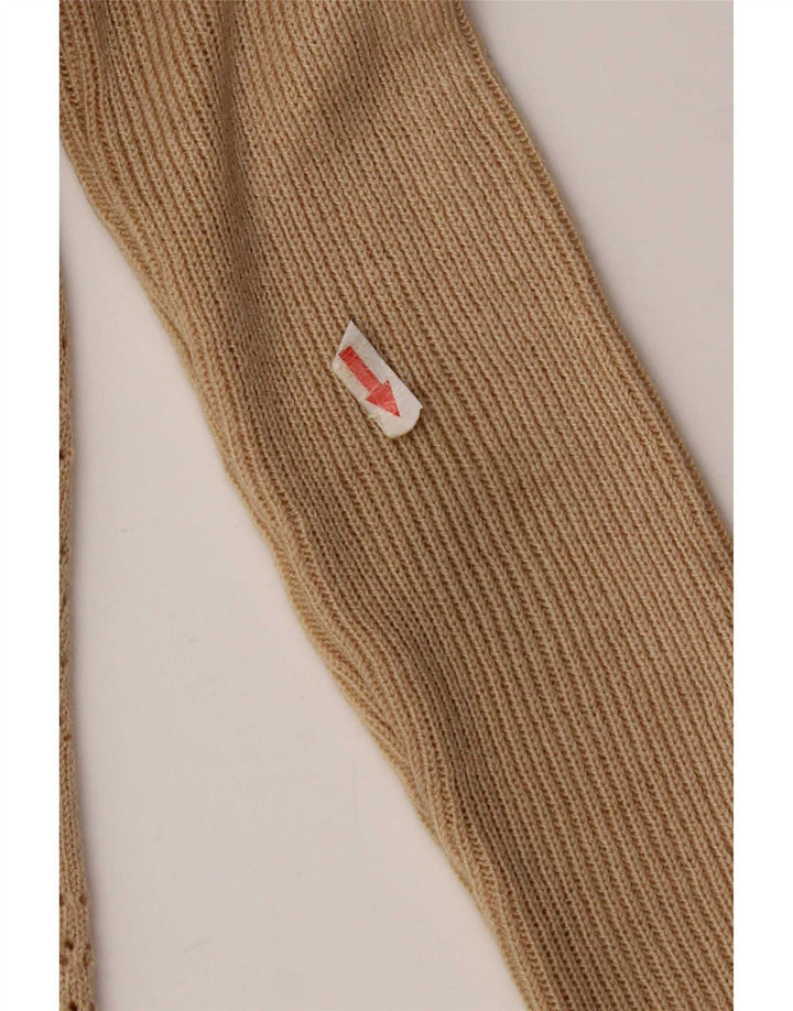 Vintage Damen Strickjacke IT 44 Medium Beige Angora