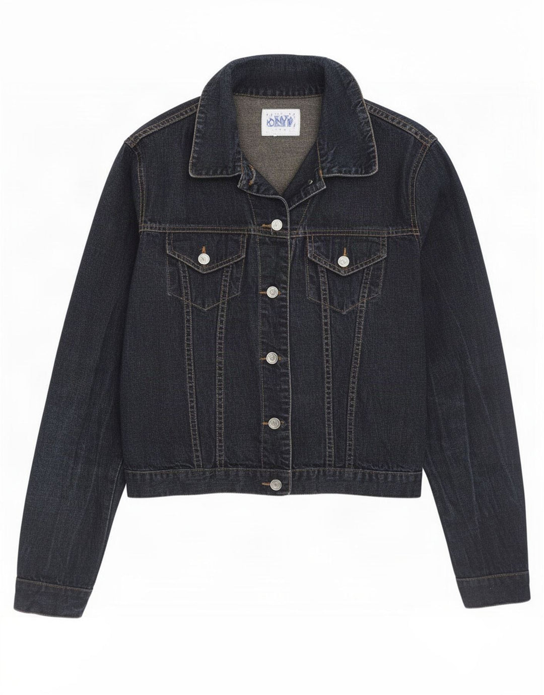 Onyx Damen Jeansjacke UK 10 Small Marineblau