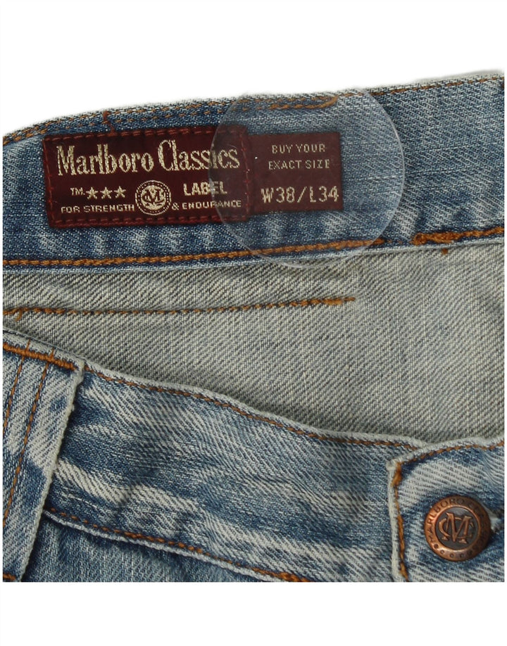 Marlboro Classics Herren Straight Jeans W38 L34 Blaue Baumwolle