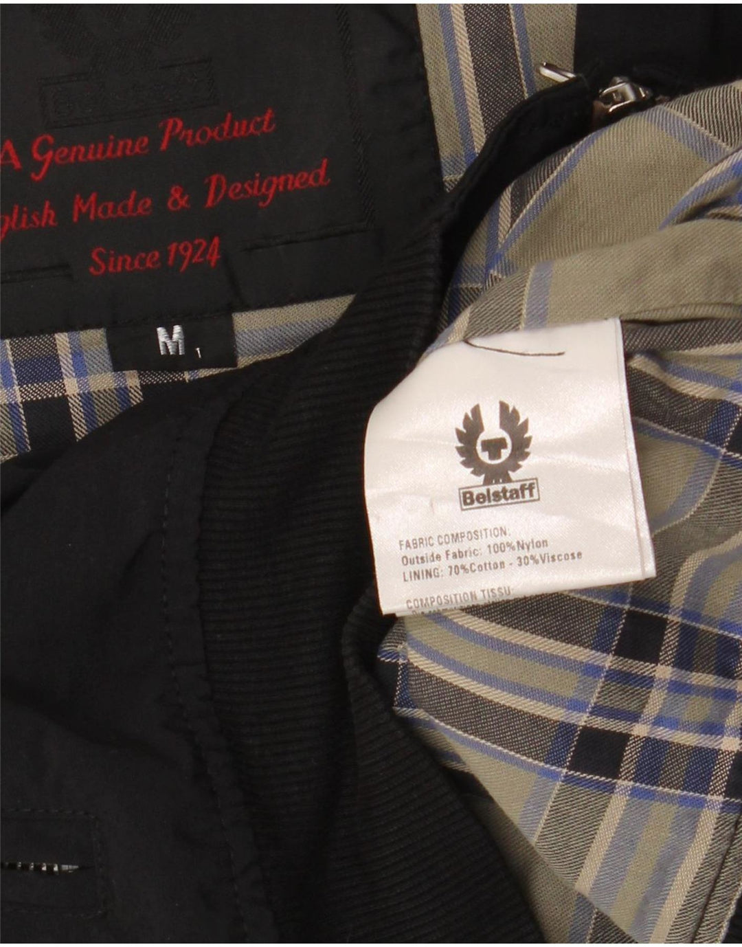 Belstaff Damen Bomberjacke UK 14 Mittelschwarzes Nylon