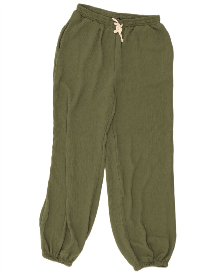 Zara Damen Joggers Freizeithose Small Khaki Polyester