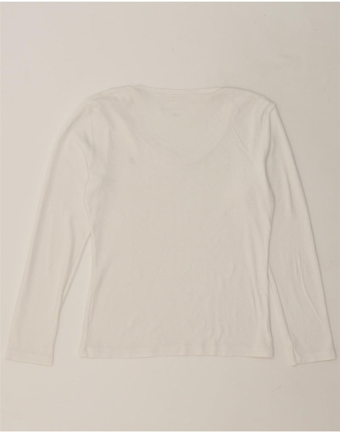 TOMMY HILFIGER Womens Top Long Sleeve UK 14 Medium White Vintage Tommy Hilfiger and Second-Hand Tommy Hilfiger from Messina Hembry 