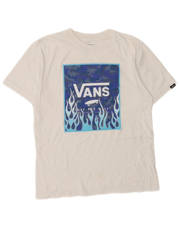 Vans Jungen-T-Shirt mit klassischer Passform, Grafik, 10–11 Jahre, mittelweiße Baumwolle