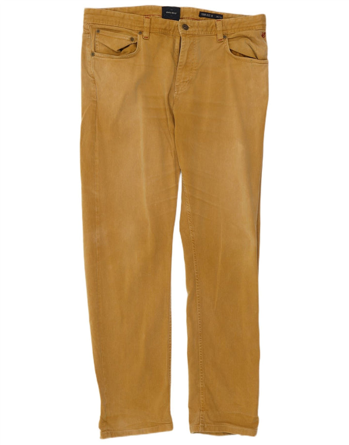 White Stuff Herren Slim Jeans W36 L32 Braune Baumwolle