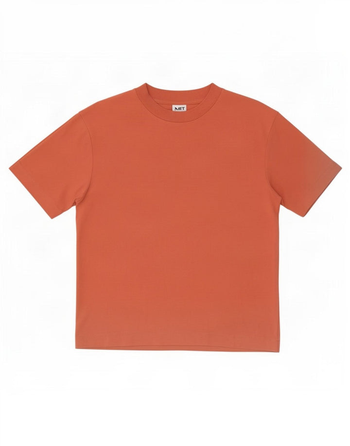 Zara Herren T-Shirt Top Mittelorange Baumwolle