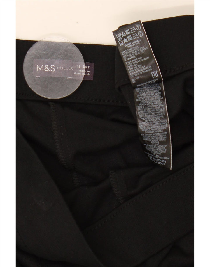 MARKS & SPENCER Damen-Freizeithose mit hoher Taille, UK 18, XL, W34, L27, Schwarz