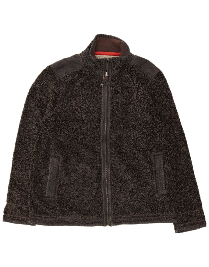 Fat Face Herren Fleecejacke UK 42 XL Schwarz Polyester