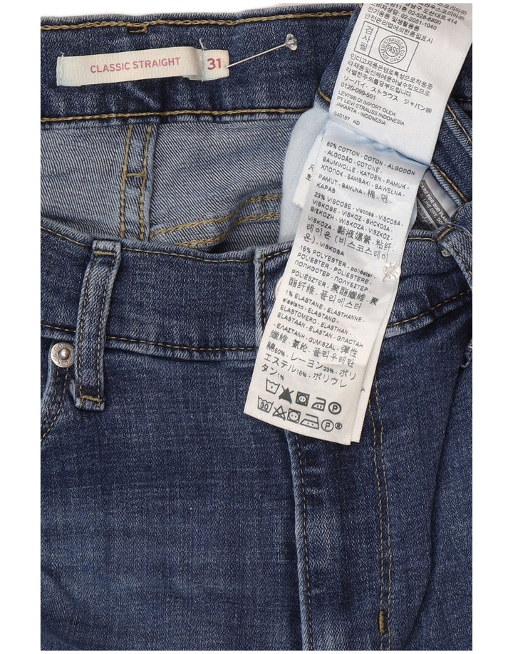 Levi's Damen Classic Straight Jeans W31 L32 Blaue Baumwolle