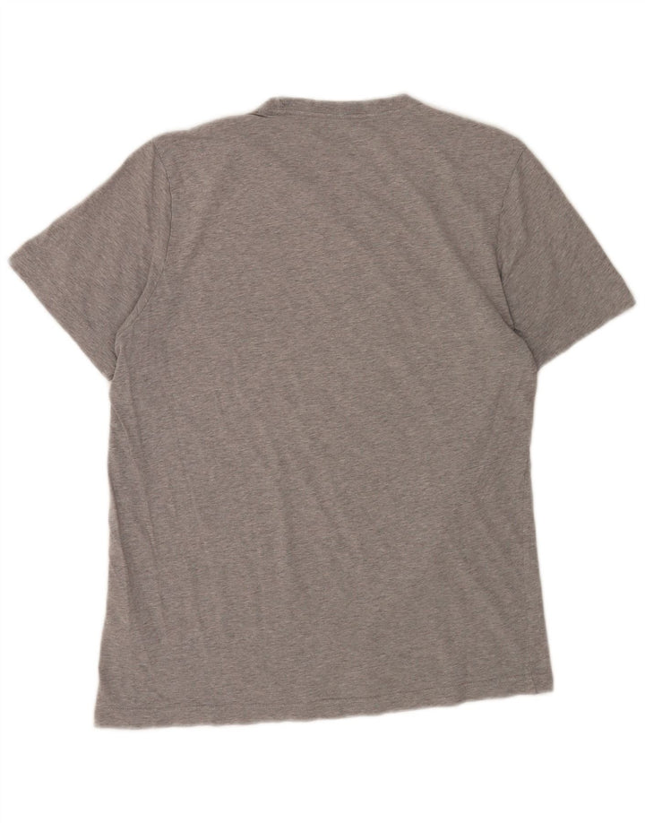 Adidas Herren Grafik-T-Shirt aus mittelgrauer Baumwolle