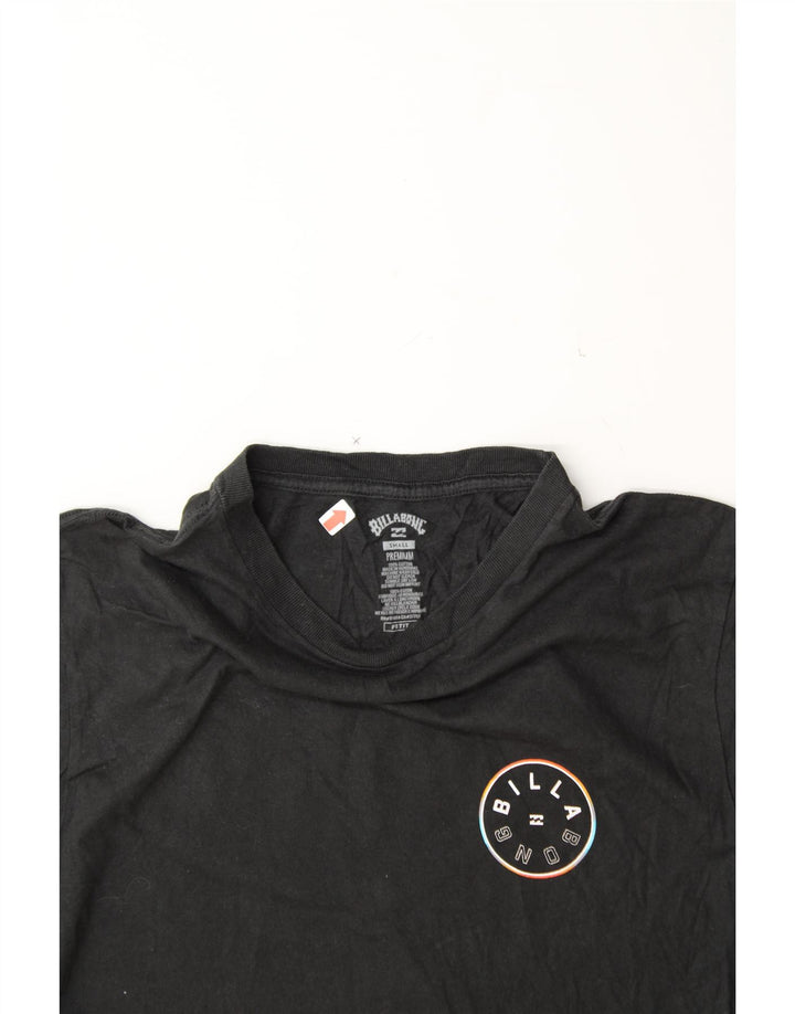 BILLABONG Mens Graphic T-Shirt Top Small Black Cotton Vintage Billabong and Second-Hand Billabong from Messina Hembry 