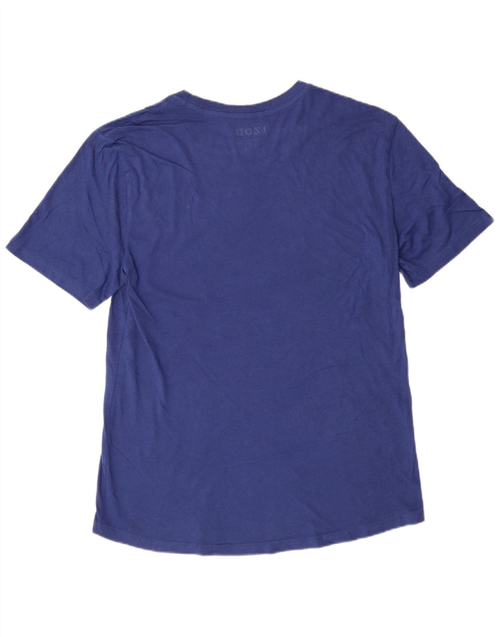 Izod Herren-T-Shirt-Oberteil aus mittelblauer Baumwolle