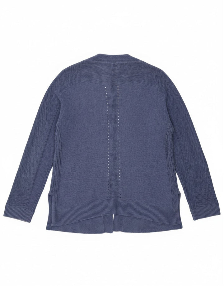 White Stuff Offener Damen-Cardigan-Pullover, UK 16, Größe L, Blau, Baumwolle