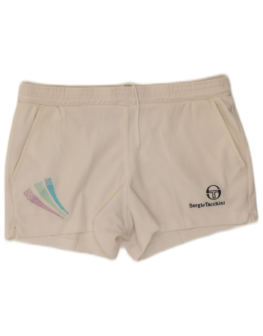Sergio Tacchini Damen Sportshorts IT 50 XL Weiß Polyester