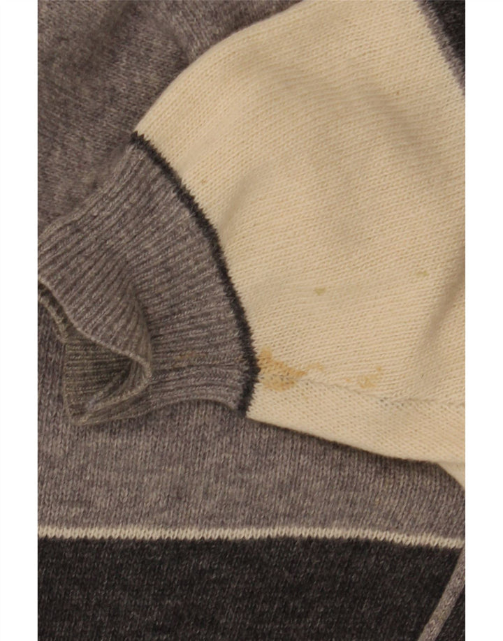 Brian Scott Herren-Strickjacke mit lockerer Passform, IT 50, mittelgrau gestreift