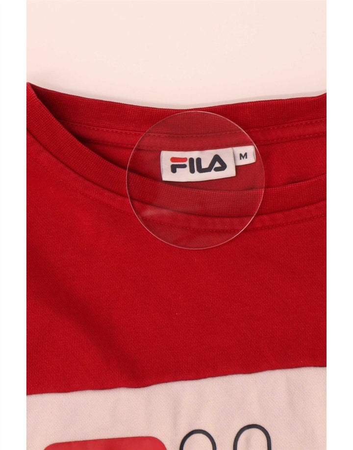 Fila Damen-Sweatshirt-Pullover UK 14 Medium Mehrfarbiger Farbblock