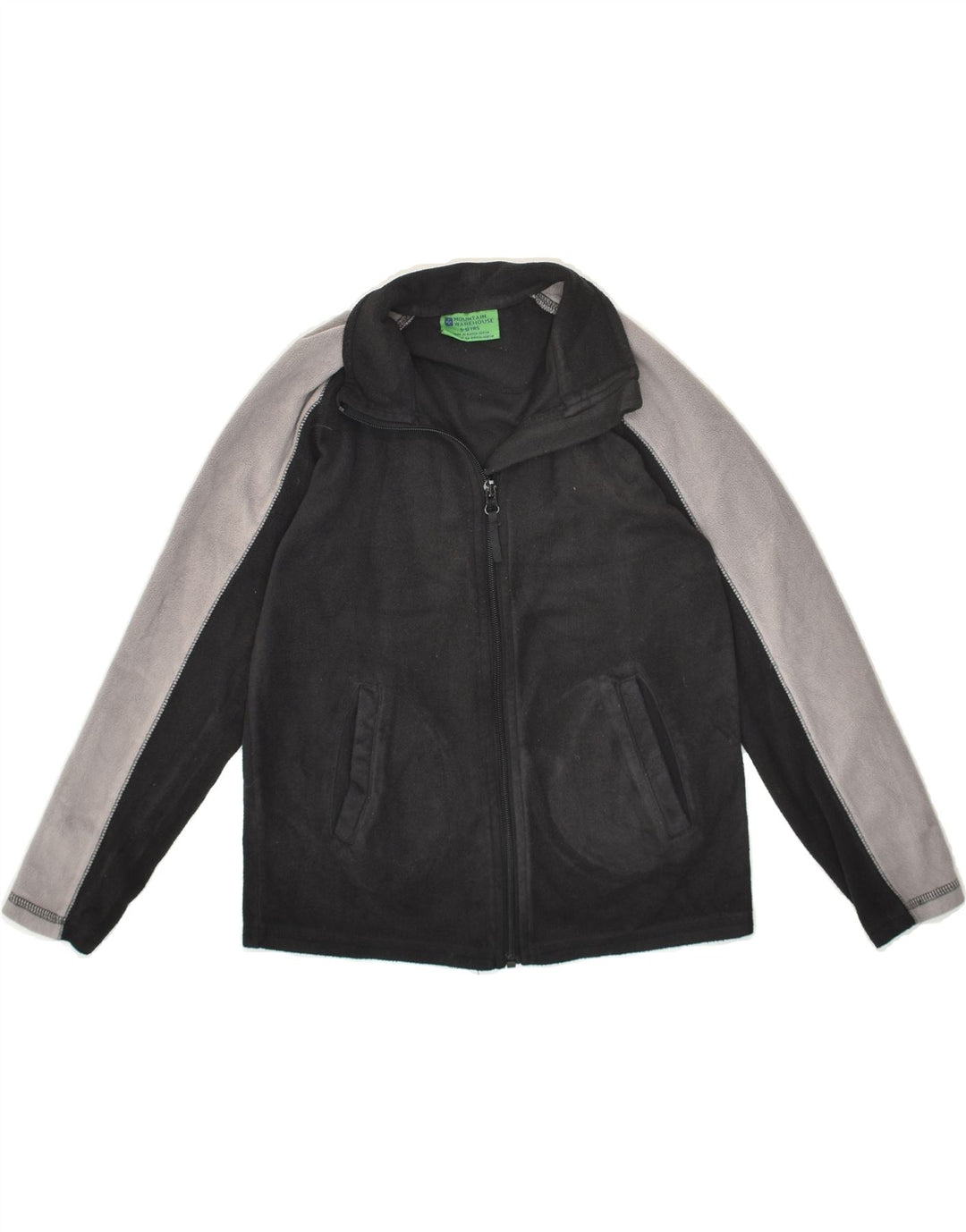MOUNTAIN WAREHOUSE Boys Fleece Jacket 9-10 Years Black Colourblock | Vintage Mountain Warehouse | Thrift | Second-Hand Mountain Warehouse | Used Clothing | Messina Hembry 