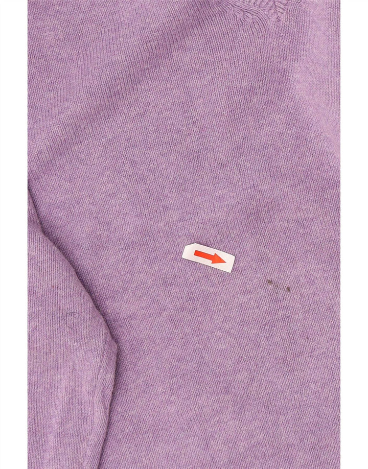 Marks & Spencer Herren-Pullover mit V-Ausschnitt, Größe L, Baumwolle, Lila